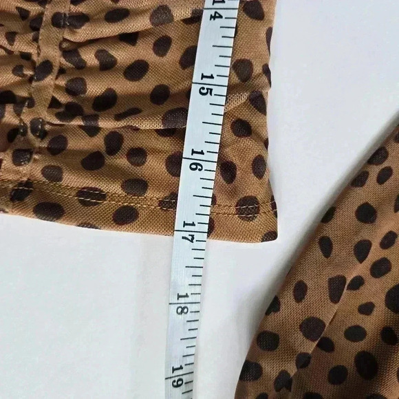 Dylan Ryan cheetah animal print long sleeve blouse sz XL - Picture 8 of 8